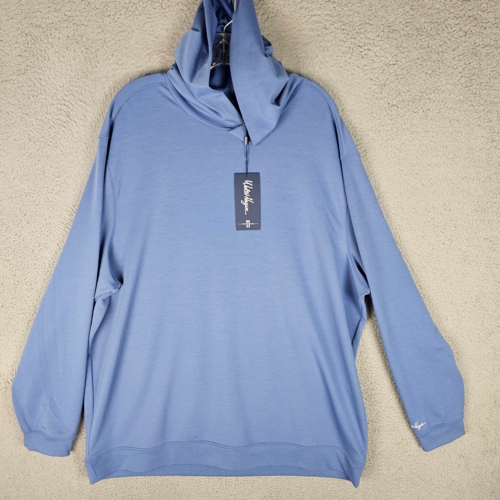 Walter Hagen Hoodie Mens XXL Blue P11 LW Golf Performance Stretch UPF 50+
